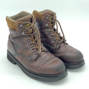 Wolverine Mens Tremor Durashock 6" Leather Work Boots W04326 Lace Up Brown Sz 8M